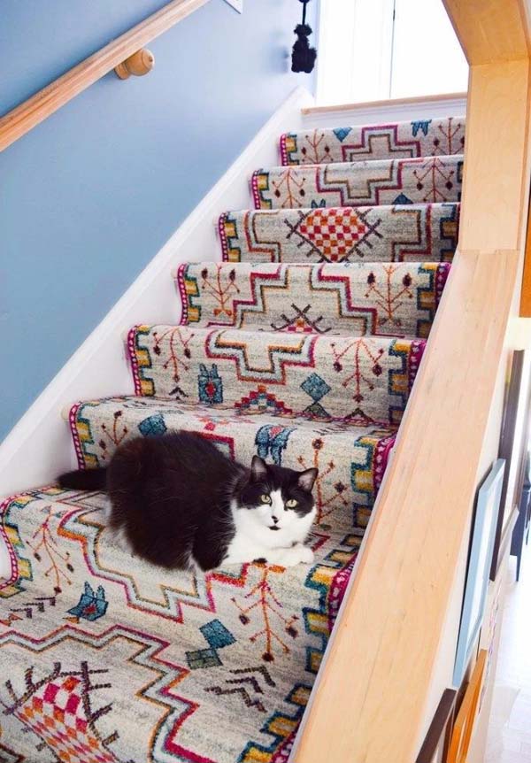 楼梯搭配地毯效果图5
