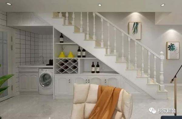 楼梯布置洗衣机效果图2