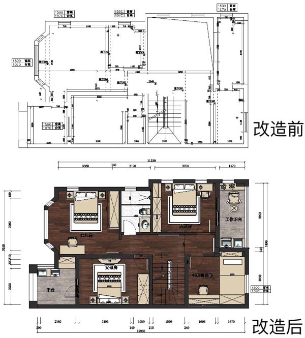 贺玉田精选案例（2）二楼改造平面示意图
